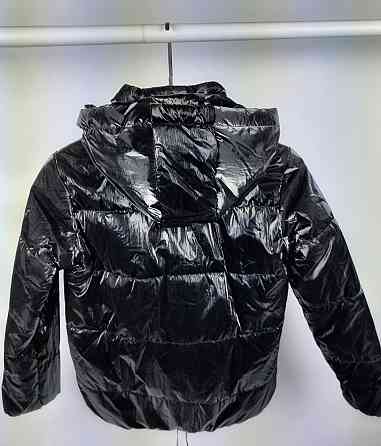 Демисезонная черная куртка для девочки 8-9 лет Николаев