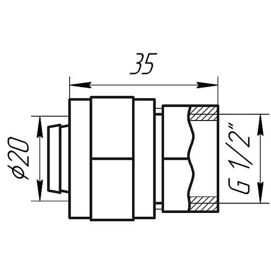 Муфта із внутрішньою різьбою APE ITALY 702 L 1/2″x20 Киев