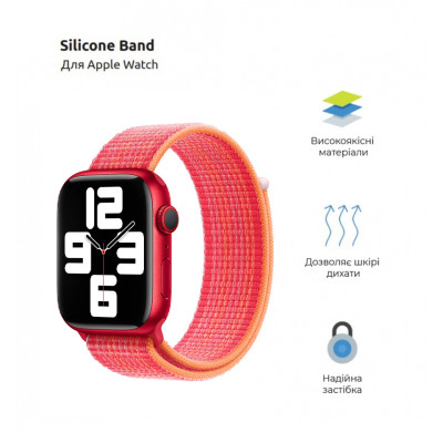 Ремешок для смарт-часов Armorstandart Nylon Band для Apple Watch 42 (Series 11-10)/41/40/38 Red (ARM74211) Винница - изображение 2