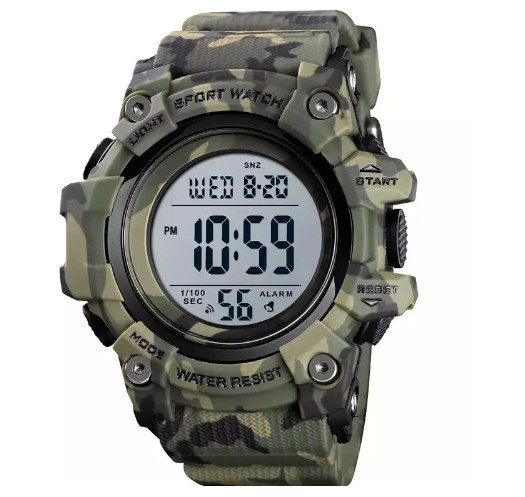 Часы мужские спортивные Skmei 1552 Зеленый камуфляж Винница - изображение 1
