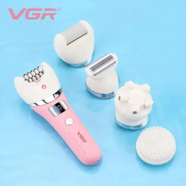Многофункциональный аккумуляторный эпилятор с подсветкой VGR V-759 5в1 женская электробритва Коломыя - изображение 3