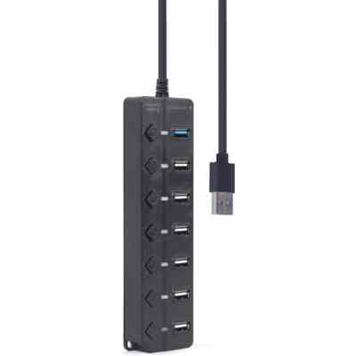 Концентратор Gembird 7 ports (1xUSB3.1+6xUSB2.0) switch black (UHB-U3P1U2P6P-01) Винница