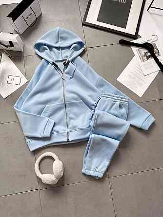 Жіночий стильний повстяний костюм-двійка турецька тринитка Білий, 42/44 Одеса