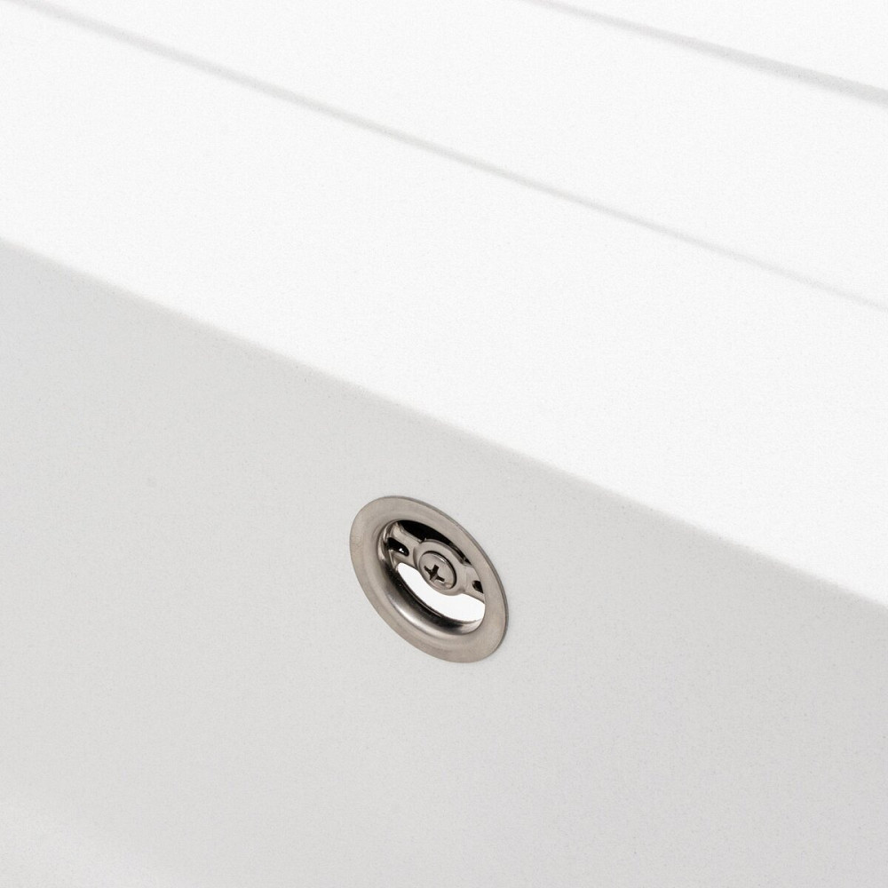 PLATINUM Кухонна мийка гранітна матова 7050 CASCADA Platinum білосніжний Київ - фото 7