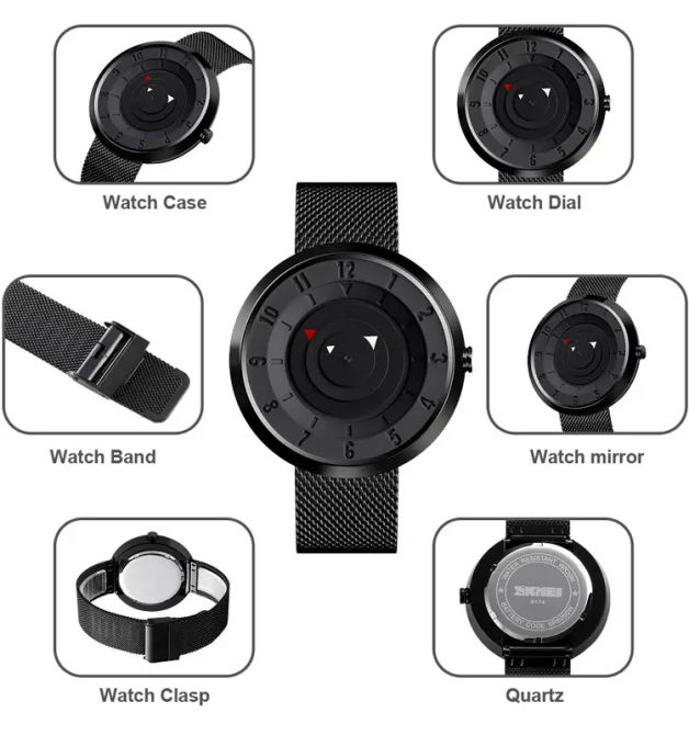 Классические наручные часы Skmei 9174 Черный Винница - изображение 5