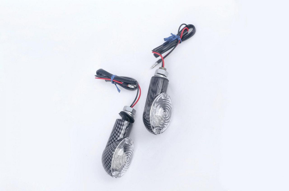 Повороты диодные мини (пара) овальные (карбон, прозрачные) Мукачево - изображение 1