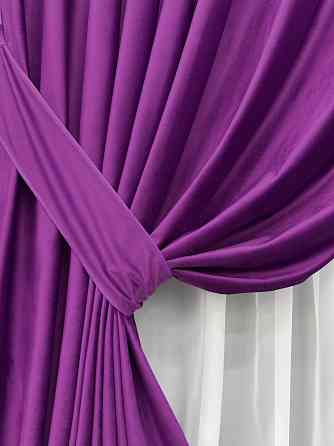 Комплект готових штор VR-Textil Оксамит (бархат) Фуксія 200х290 см 2 шт (39-0142) Київ