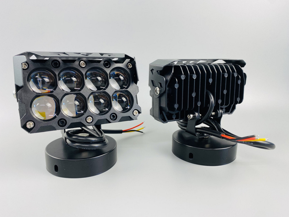 Фара LED 47W комплект, біле та жовте світло, 8 лінз Мукачево - фото 2