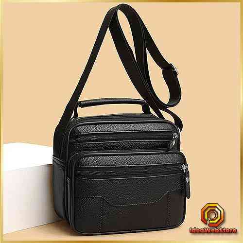 Мужская черная кожаная сумка-мессенджер Кожаный мужской мессенджер черный BEXHILL Киев