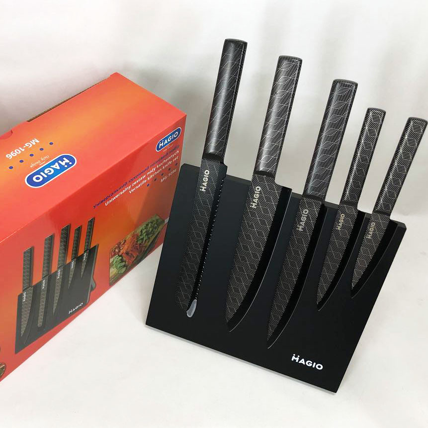 Кухонний набір ножів для нарізання Magio MG-1096, Бюджетні кухонні ножі, Ножі для кухонних потреб YF-98 Львів - фото 9