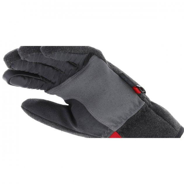 Зимові тактичні рукавички Mechanix Coldwork WindShell Чорний із сірим S Вінниця - фото 5