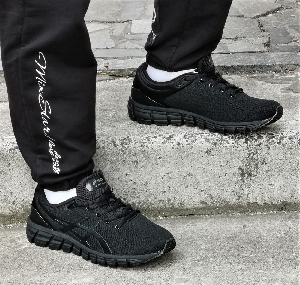 Кроссовки Asics GEL Чёрные Мужские Асикс Гель (размеры: 41,42,43,44,45,46) Видео Обзор Днепр - изображение 3