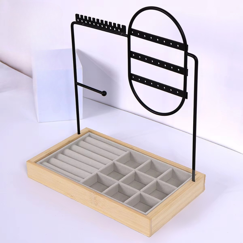 Настольная стойка для украшений,цепочек, браслетов, колец, деревянная, органайзер для драгоценностей и аксессуаров 28х23.3х13.8 см Каменец-Подольский - изображение 3