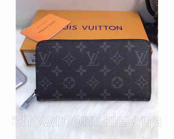 Мужской кошелек Louis Vuitton (60017) dark grey Киев