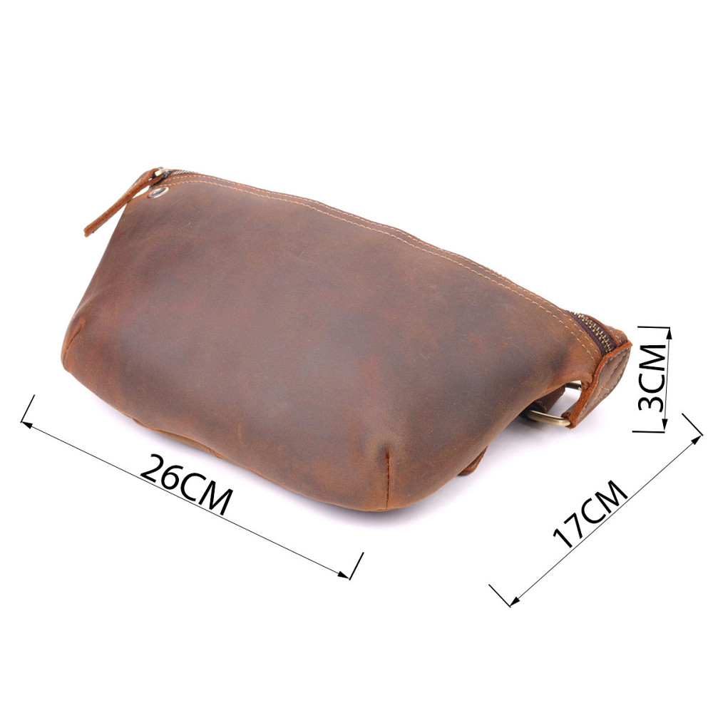 Винтажная поясная сумка из натуральной кожи Коричневая (Vintage) Киев - изображение 8