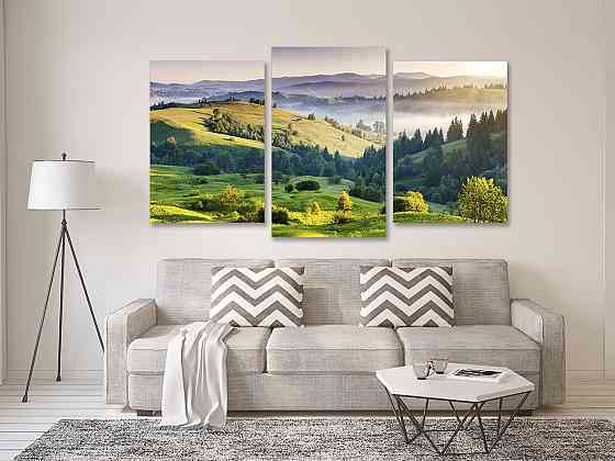 Модульная картина в гостиную / спальню Краєвид гір Art-668_3 70x130 см Киев