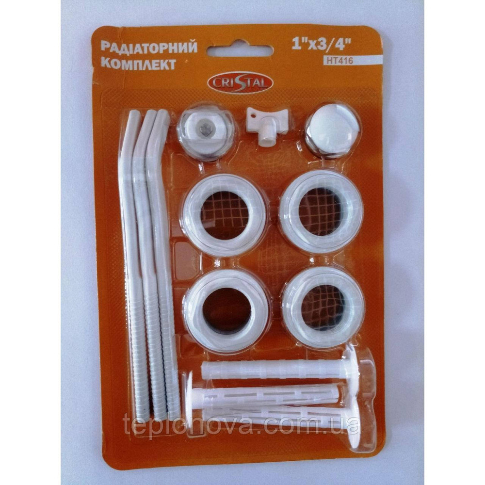 Комплект футорок секційного радіатора CRISTAL NR-2016 3/4| з 3-кронштейнами (HT 416) Чернівці - фото 2