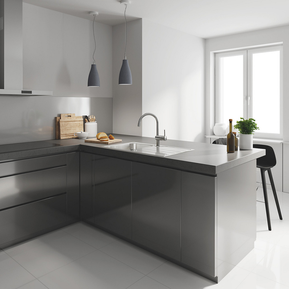 Смеситель для кухни с выдвижным изливом Grohe Minta (32918000) Киев - изображение 3