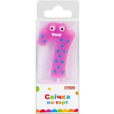 Свеча Maxi "7" 4,5 см, на торт (MX622053-7) Винница