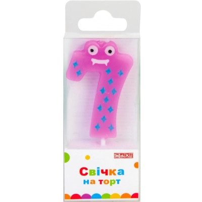 Свічка Maxi "7" 4,5 см, на торт (MX622053-7) Вінниця - фото 1