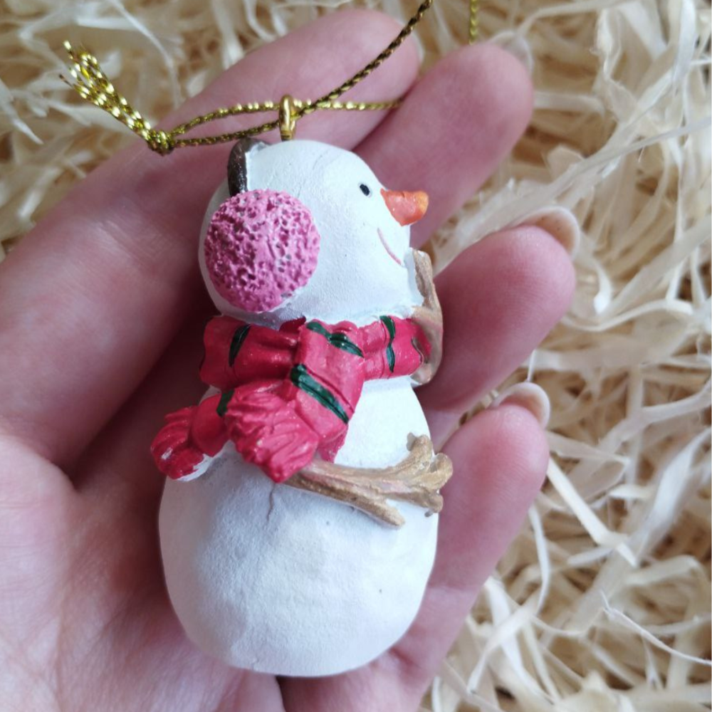 Новогодние винтажные фигурки из полистоуна. Фигурка Санты из полистоуна. Новогодние украшения из полистоуна Сніговик 2 Одесса - изображение 4