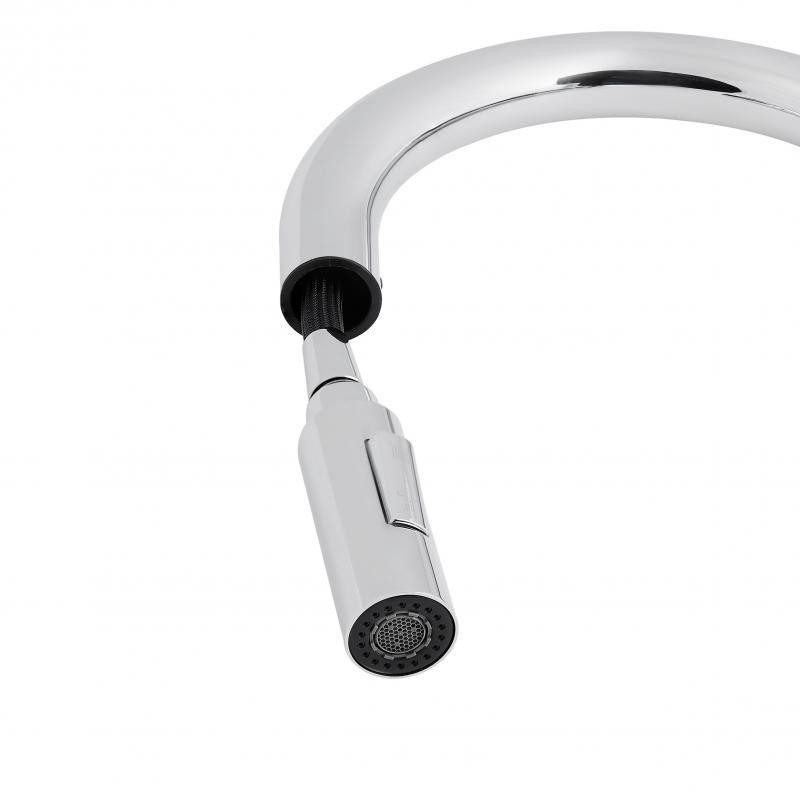 Смеситель для кухни Qtap Lenicka 9138103UC с выдвижным изливом Киев - изображение 5