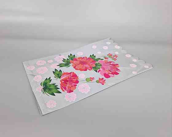 Пакет с рисунком для упаковки подарков   (30*50) №435 (2) фольгированный (ажурный) 