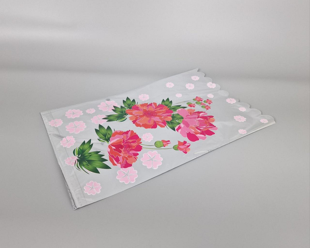 Пакет із малюнком для пакування подарунків (30*50) No435 (2) фольгований (ажурний) "Піони" (100 шт) Харків - фото 2