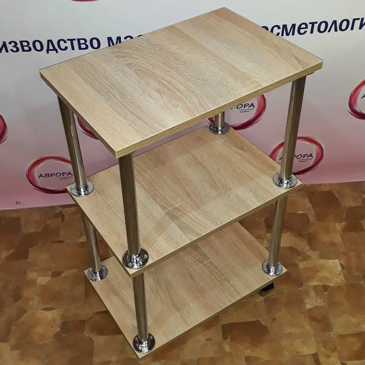 Косметологічна візок етажерка майстра косметолога на коліщатках для салону краси Дуб сонома Київ - фото 4