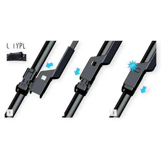 Щетки oximo модельные безкаркасные (к-т 2шт) c-type 700 + 400 мм дворника Мукачево