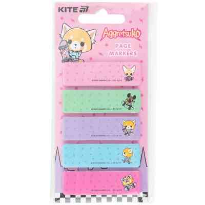 Стікер-закладка Kite паперова з малюнком Aggretsuko , 100 шт, 5х15х50 мм, прямокутна (AR25-480) Вінниця