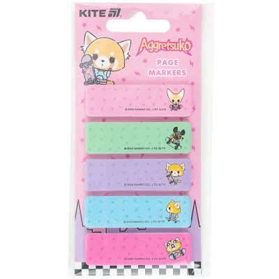 Стікер-закладка Kite паперова з малюнком Aggretsuko , 100 шт, 5х15х50 мм, прямокутна (AR25-480) Вінниця - фото 2