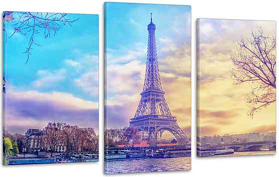 Модульная картина Эйфелева башня Art-196_3 70x130 см Киев
