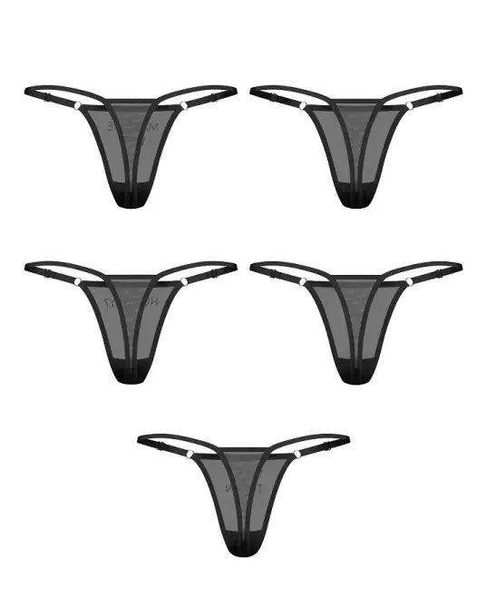 Набір трусиків Obsessive Violami 5-pack thong S/M Львов - изображение 2