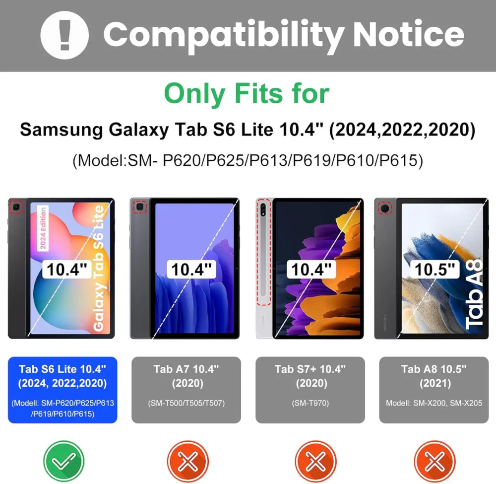Чохол-клавіатура для Samsung Galaxy Tab S6 Lite 2024/2022/2020 10.4", Bluetooth, зі знімною клавіатурою та тримачем S-Pen Київ - фото 3