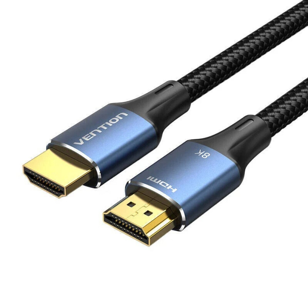 Кабель Vention Cotton Braided HDMI-A Male to Male HD v2.1 Cable 8K 5M Blue Aluminum Alloy Type (ALGLJ) Київ - фото 1