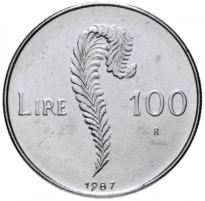 Монета 100 літрів. 1987 рік, Сан-Маріно.UNC Полтава - фото 1