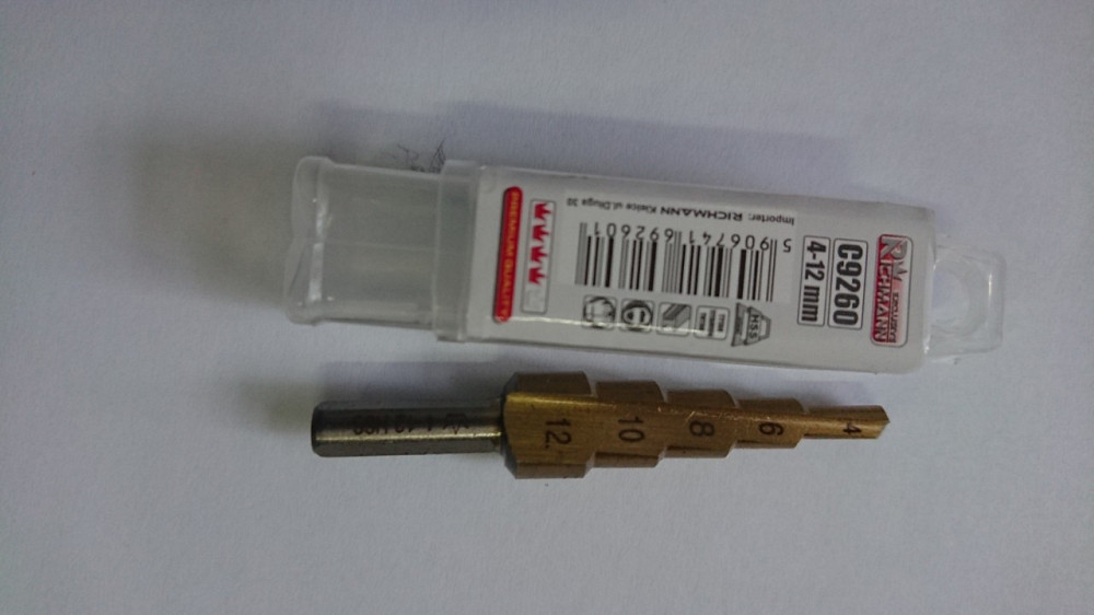 Ступеневе крокове свердло Richmann C9260 4-12 мм для металу HSS Коломия - фото 2