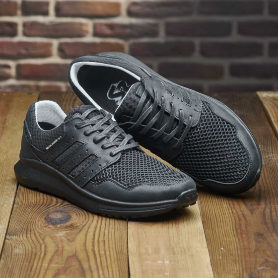 Літні шкіряні мокасини сітка чорні чоловіче взуття 192 черн Харків