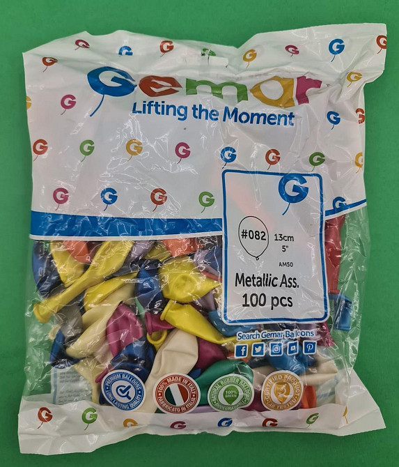 Повітряні латексні кулі металік асорті 5" (13 см) 100 шт (1 пач.) Харків - фото 1