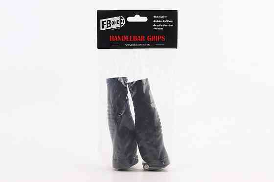 Ручки керма 140мм з затискачем Lock-On з двох сторін, ергономічні, чорні TPR-081 Киев