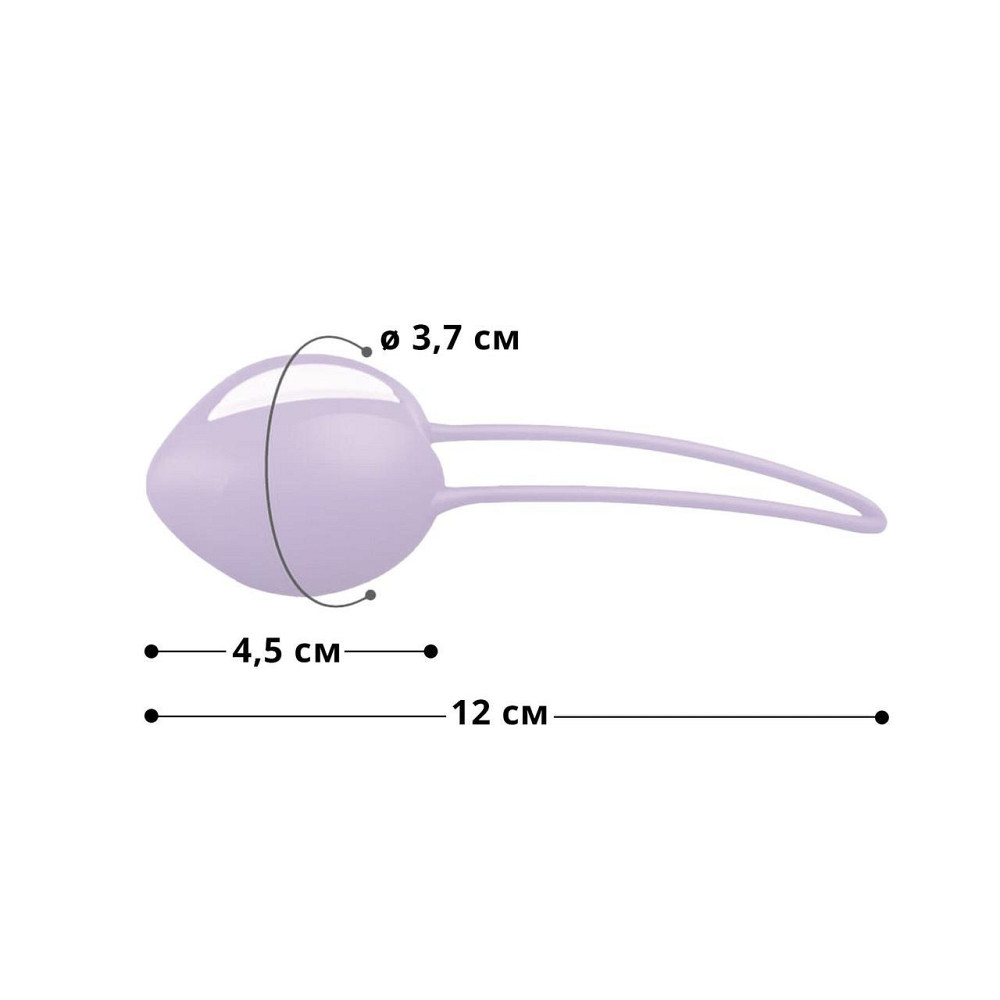 Вагінальна кулька Fun Factory SMARTBALL UNO, бузкова, одинарна, діаметр 3,6 см Sex Aura Київ - фото 2