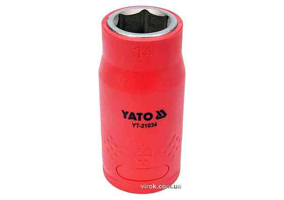 Головка торцева шестигранна діелектрична YATO 1/2" М14 х 55/38 мм VDE до 1000 В Одеса