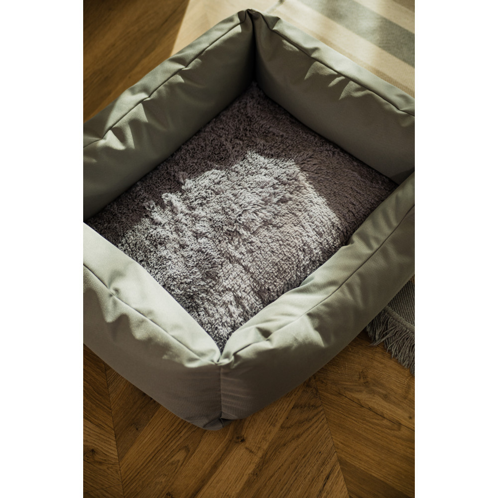 Водовідштовхувальний лежак зі знімним чохлом і двобічною хутряною подушкою Incor Сірий XL (90/80/20) Київ - фото 10