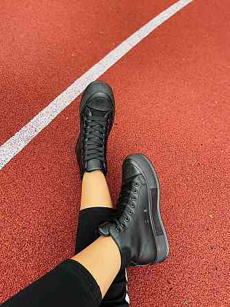 No brend Кеди жіночі M119-1 чорні (весна-осінь, еко-шкіра) (4748) Коломыя