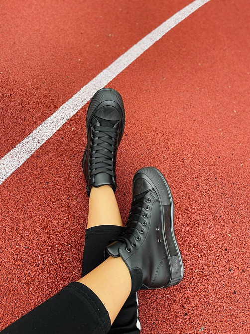 No brend Кеди жіночі M119-1 чорні (весна-осінь, еко-шкіра) (4748) Коломия - фото 2