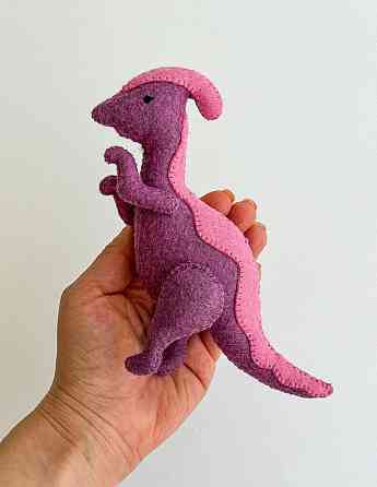Мягкая фетровая игрушка динозавр паразауролоф ручной работы – безопасная развивающая игрушка Киев