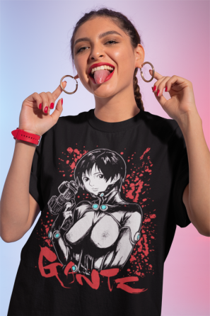 Футболка для мальчика аниме Кеи Куроно Гантз Манга оверсайз (рост от 165 до 180 ) Черний AnimeJ0005m Днепр