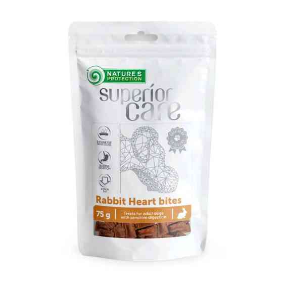 Nature's Protection Superior Care Rabbit Heart Bites Ласощі для собак серце кролика шматочками з куркою, 75 г Київ