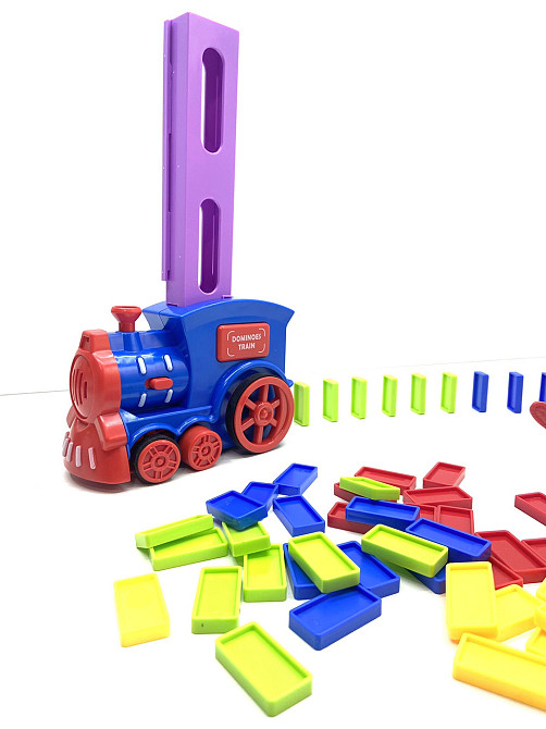 Потяг доміно TK Group викладає доміно підсвічування звуки Синій з фіолетовим (24043) Чернігів - фото 3